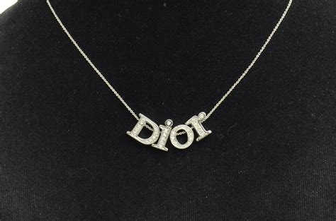 dior d necklace|genuine christian dior necklace.